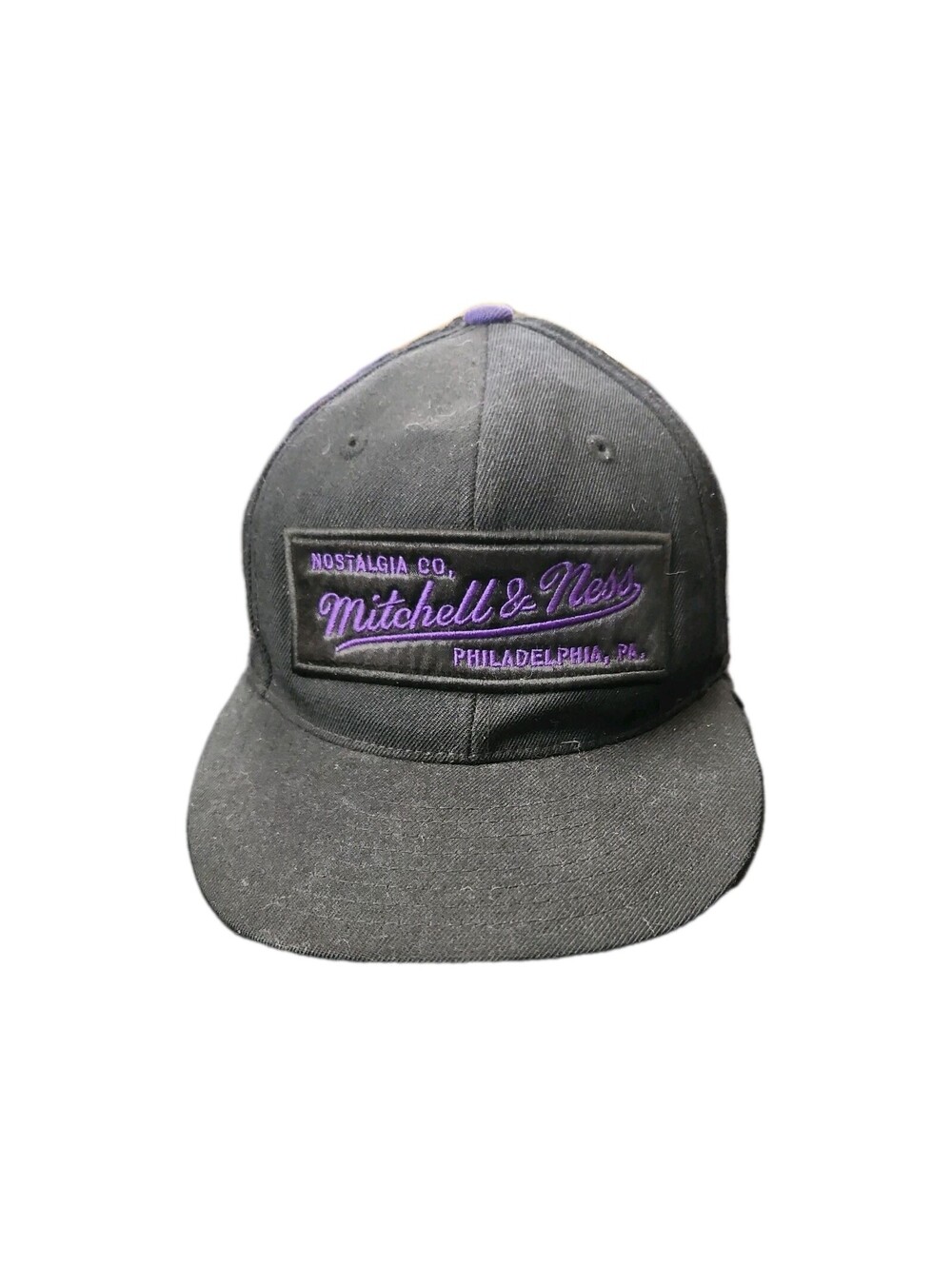 Mitchell And Ness Black Purple Philadelphia Nostalgia Fitted Hat 7 1/8
